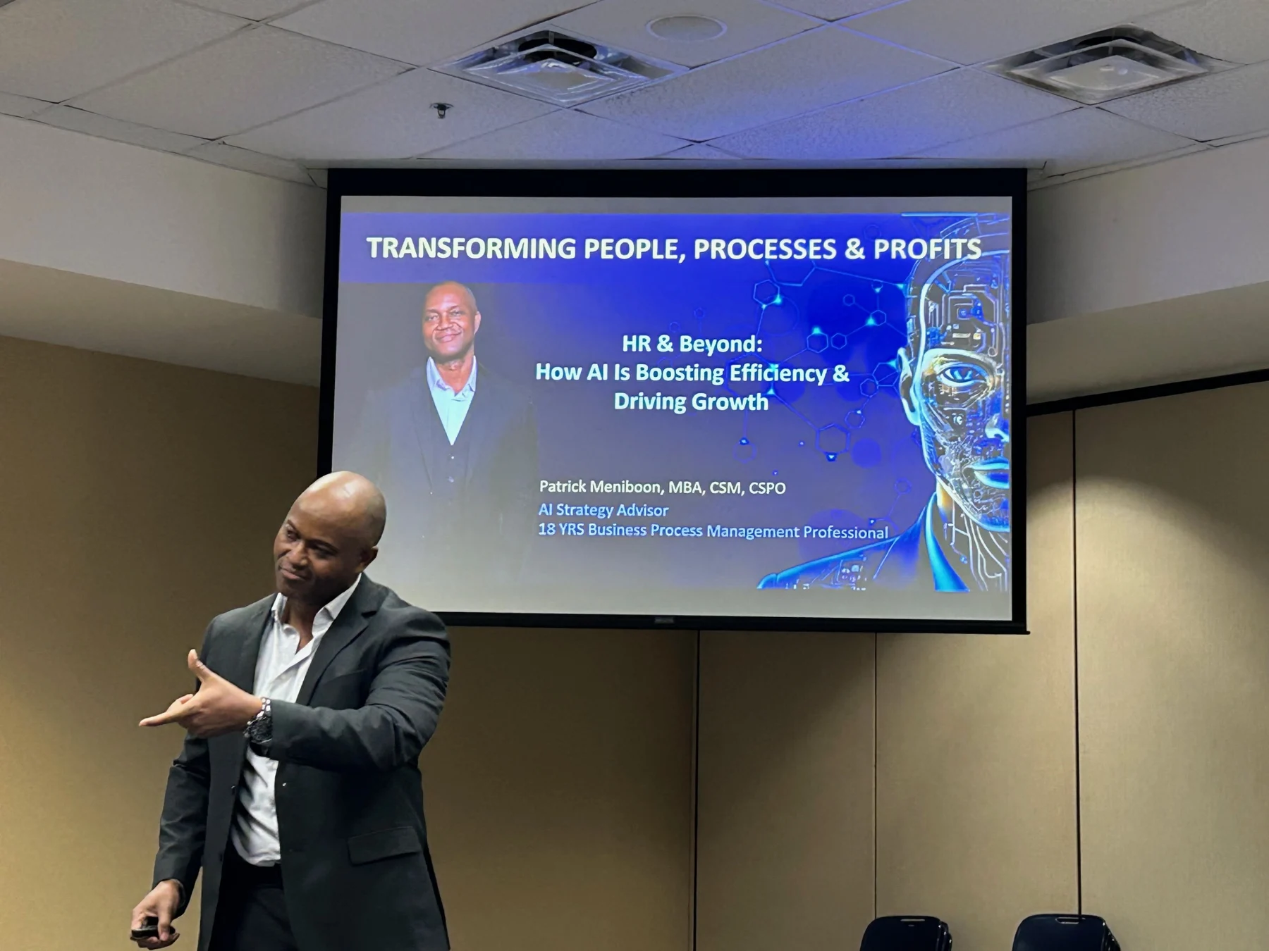 Patrick Meniboon, speaking about AI and HR transformation