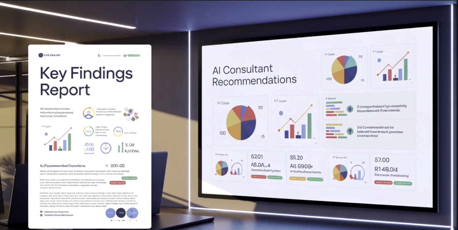Illustrative Key Findings Report with recommendations and charts