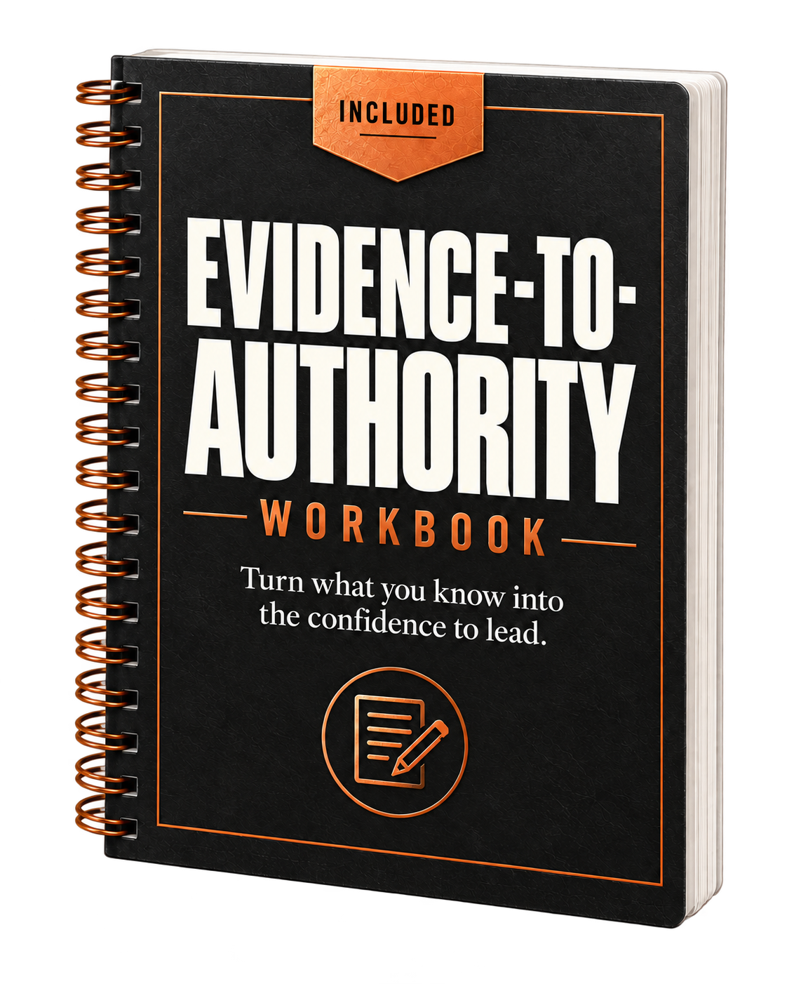 The Evidence-to-Authority Workbook companion resource mockup
